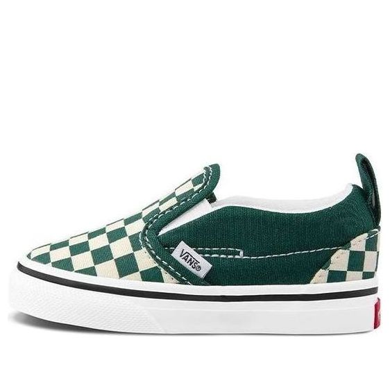 Vans Old Skool V Toddler Green/White Checkboard