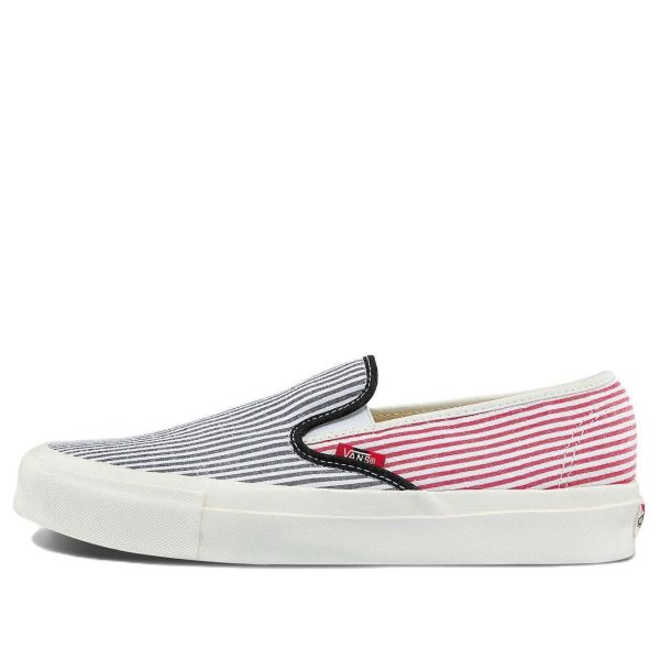Vans Style 48 LX Casual Fashion Skate Shoes Unisex Blue Pink Stripe Blue Pink