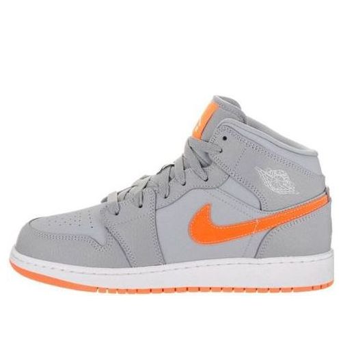 Air Jordan 1 Mid Wolf Grey Bright Citrus Grey