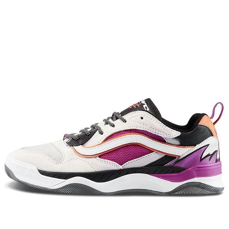 Vans Brux Wc Wear-resistant Non-Slip Retro Sports Shoe White Purple