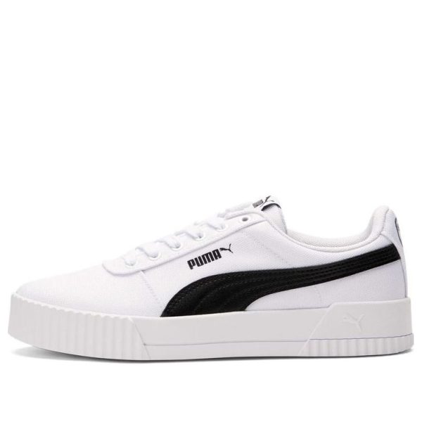 PUMA Carina Canvas Leisure Board Shoes White/Black