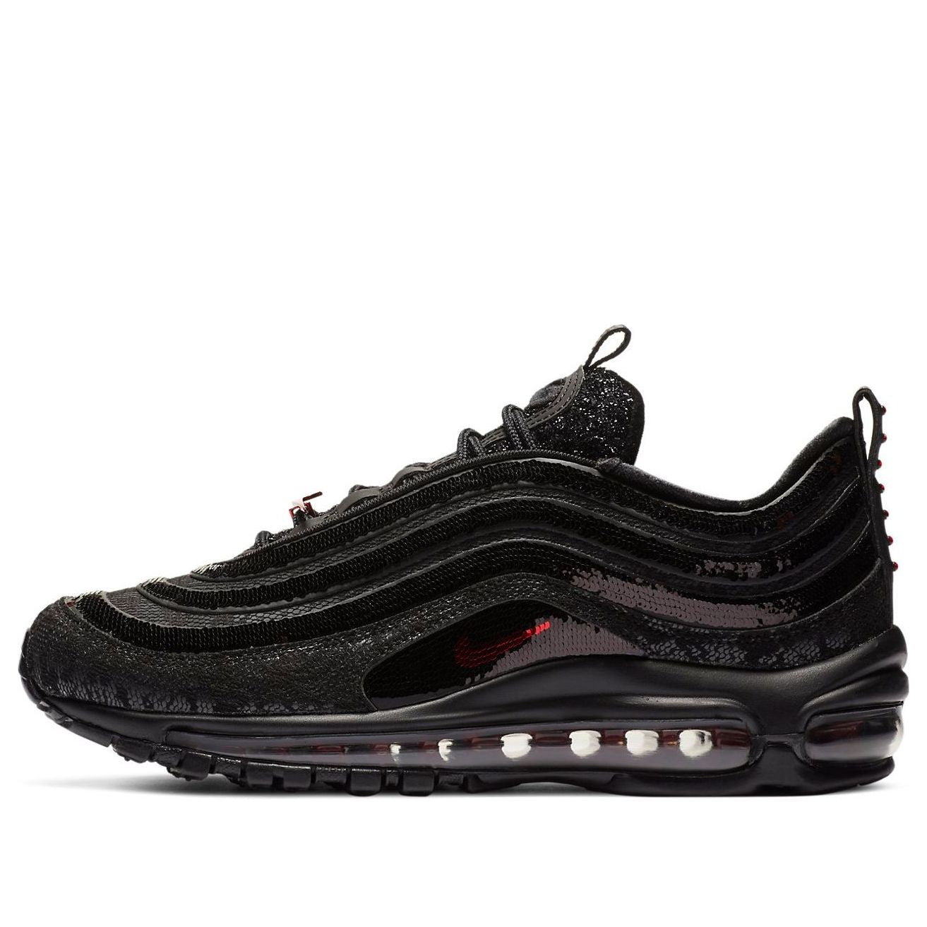 Nike Air Max 97 Black Sequin Black Red