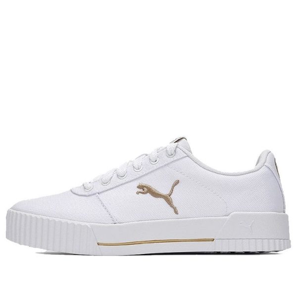 PUMA Carina Summer Cat Leisure Board Shoes White/Golden