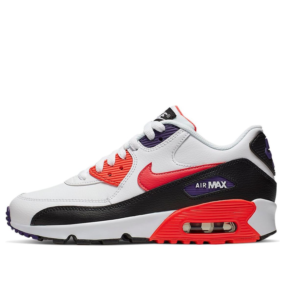 Nike Air Max 90 Leather White Bright Crimson