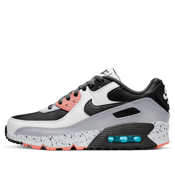 Nike Air Max 90 Leather White Turf Orange Speckled