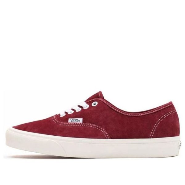 Vans Authentic Wear-Resistant Non-Slip Minimalistic Casual Skate Shoes Deep Red