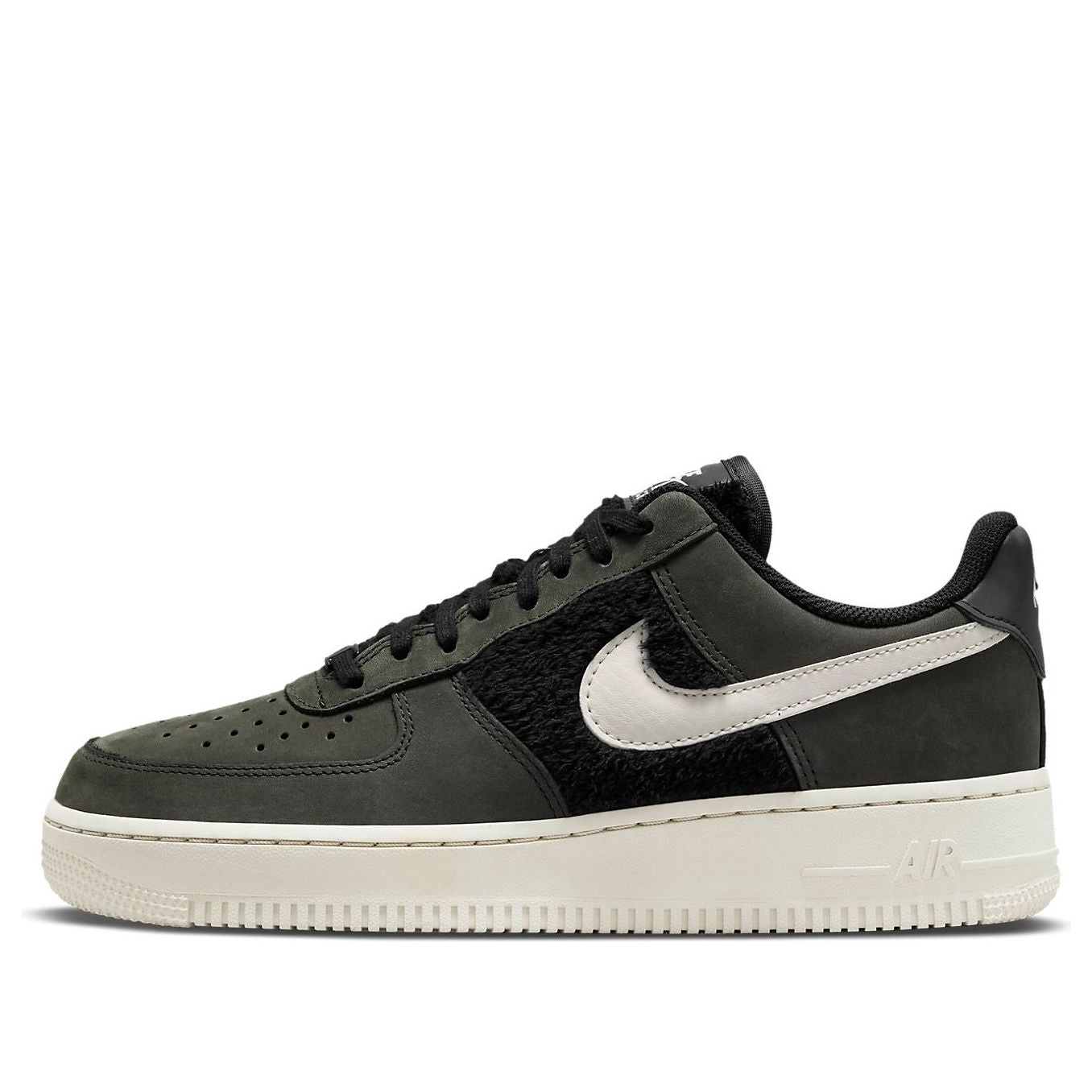 Nike Air Force 1 Faux Fur - Black Light Bone