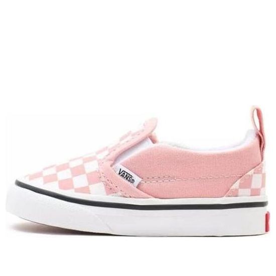 Vans Slip-On Velcro Powder Pink Checkerboard