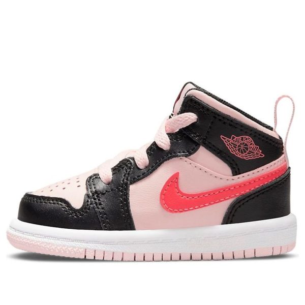 Air Jordan 1 Mid Black Pink Crimson