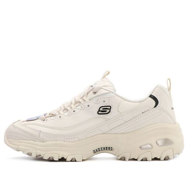 Skechers DLites 1.0 Low Cut Clunky Shoes Grey/White