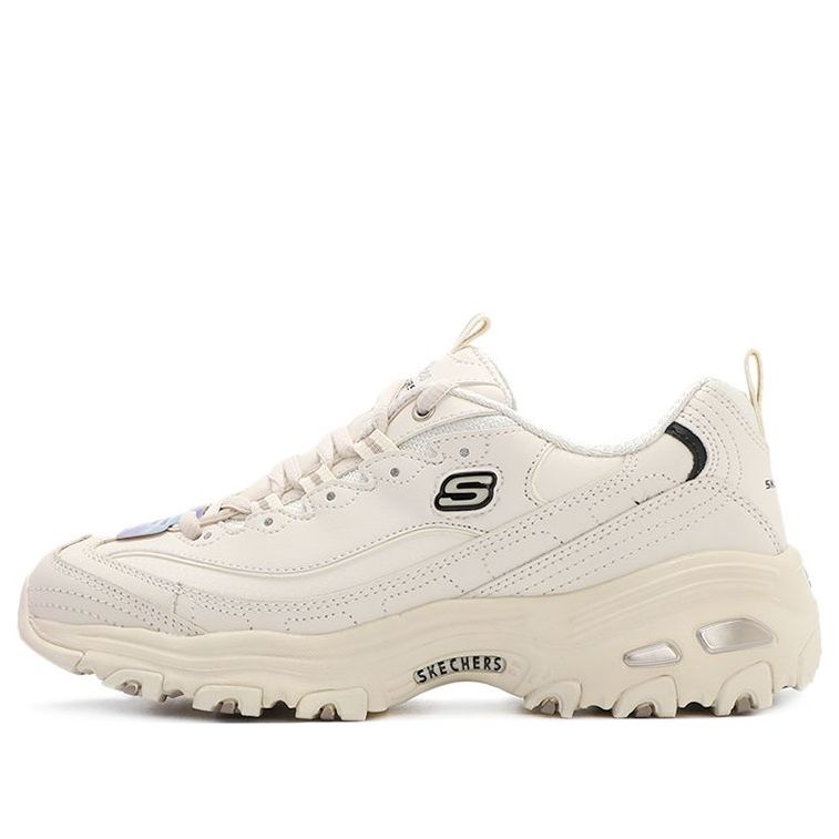Skechers DLites 1.0 Low Cut Clunky Shoes Grey/White