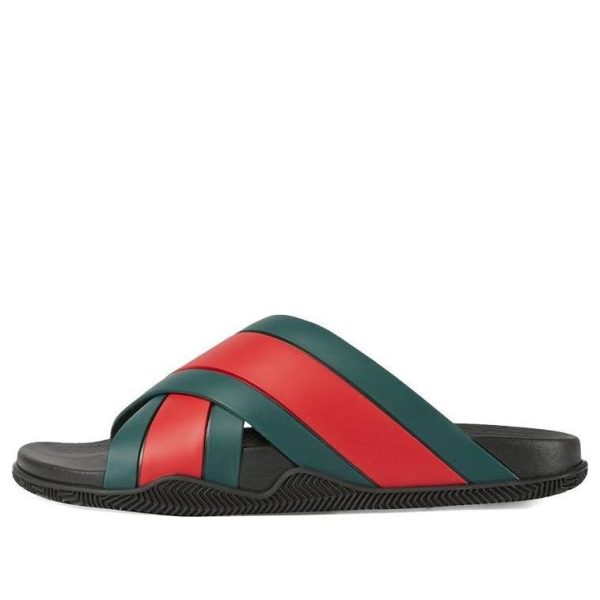 Gucci Rubber Slide Green Red