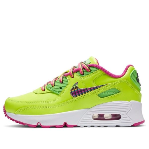Nike Air Max 90 Leather Volt Fire Pink