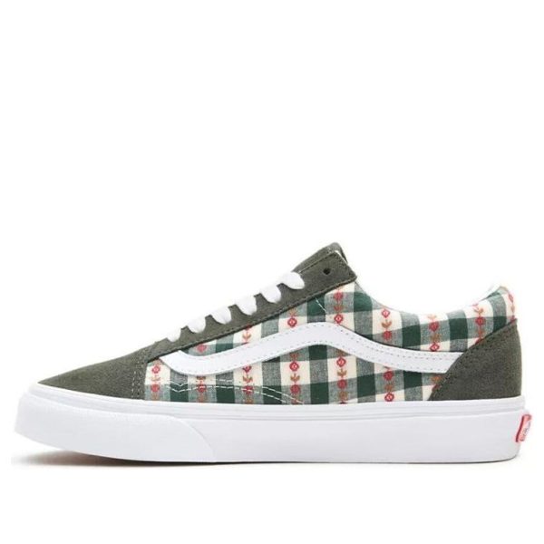Vans Old Skool WhiteGreen Plaid