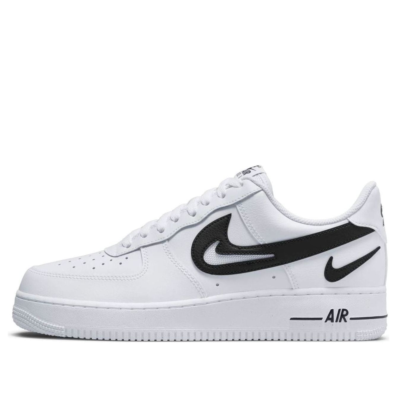 Nike Air Force 1 07 Cut Out Swoosh - White Black