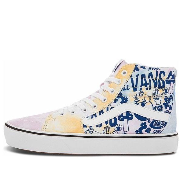 Vans SK8-HI Pastel Tie Dye Comfycush White Blue Pink