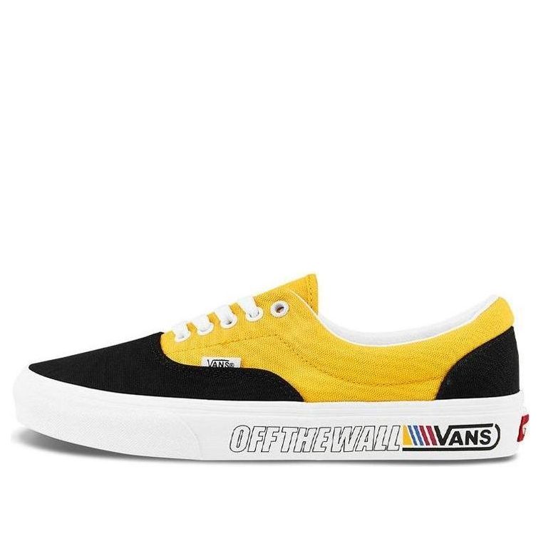 Vans Era Retro Casual Skate Shoes Unisex Black Yellow Splicing Black Yellow