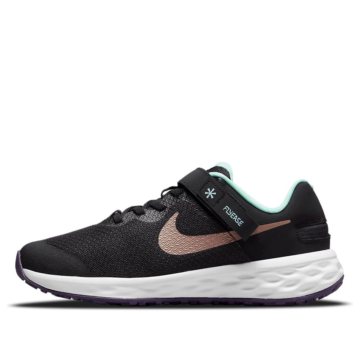 Nike Revolution 6 FlyEase Black Metallic Red Bronze