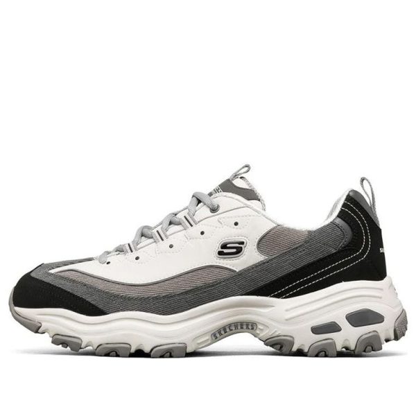 Skechers DLites 1.0 Low-Top Running Shoes Black/Grey
