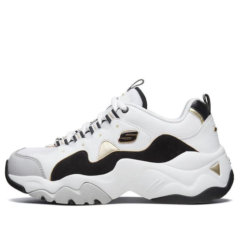 Skechers Dlites 3.0 Running Shoes White/Black/Gold