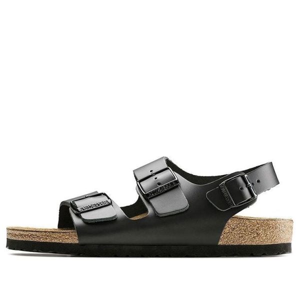 Birkenstock Milano Series Cowhide Sandals Black Version Unisex