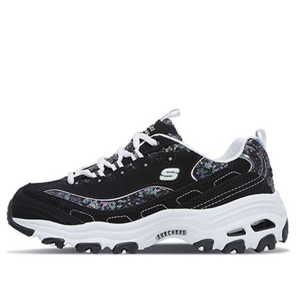 Skechers DLites Low-Top Sneakers Black/White