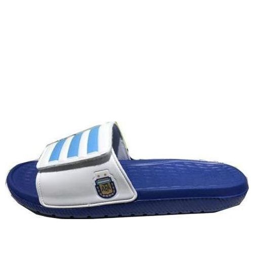 adidas Velcro Blue White Slippers Blue White