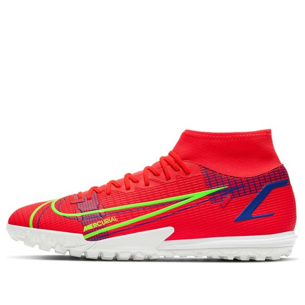 Nike Mercurial Superfly 8 Academy TF Turf Red Neon Green
