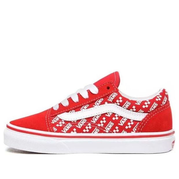 Vans Logo Repeat Old Skool Red White