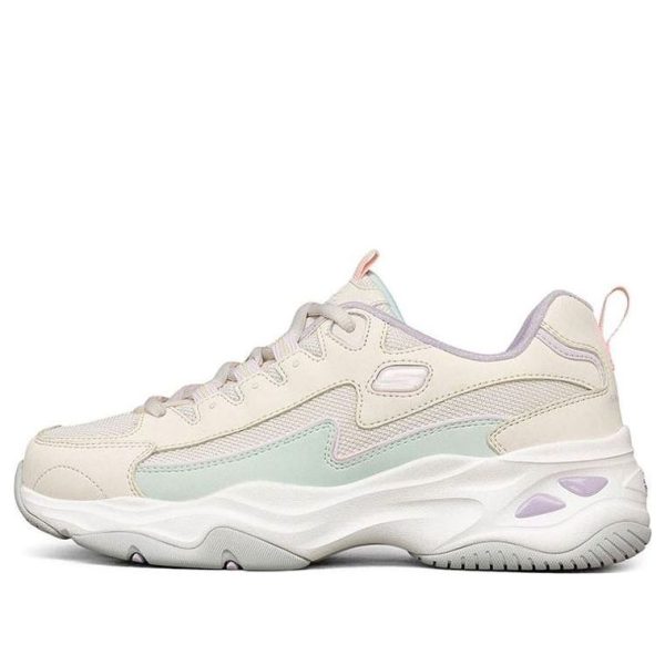 Skechers D Lites 4.0 Panda Flatform Low Chunky Shoes White