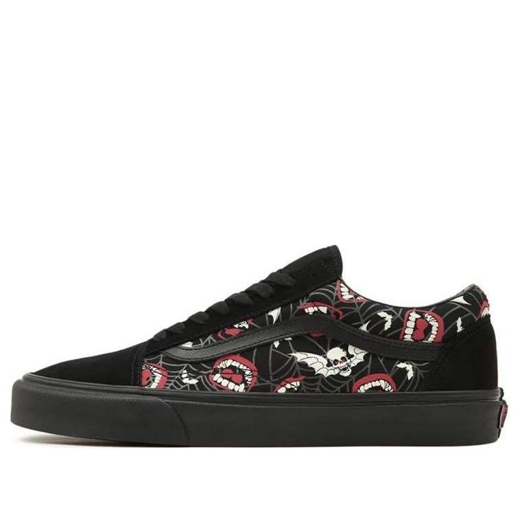Vans Unisex Glow Frights Old Skool Sneakers Black/Red