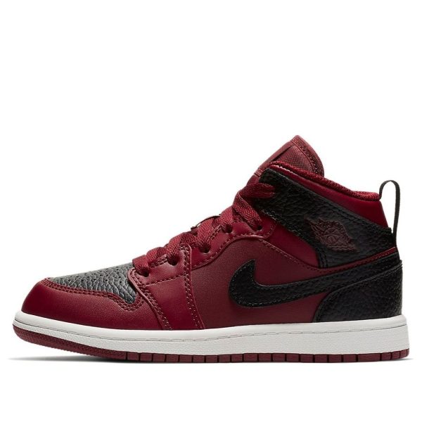 Air Jordan 1 Mid Team Red Black