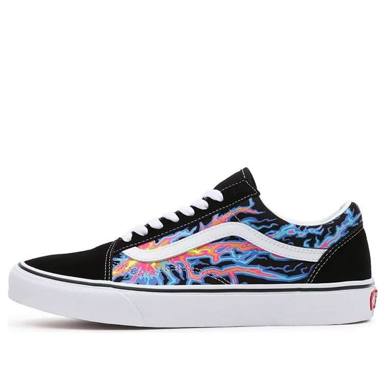 Vans Electric Flame Old Skool Black White Blue