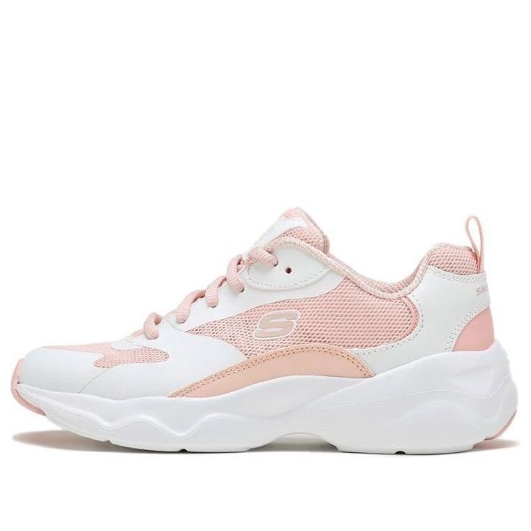 Skechers D lites Low Running Shoes White/Pink