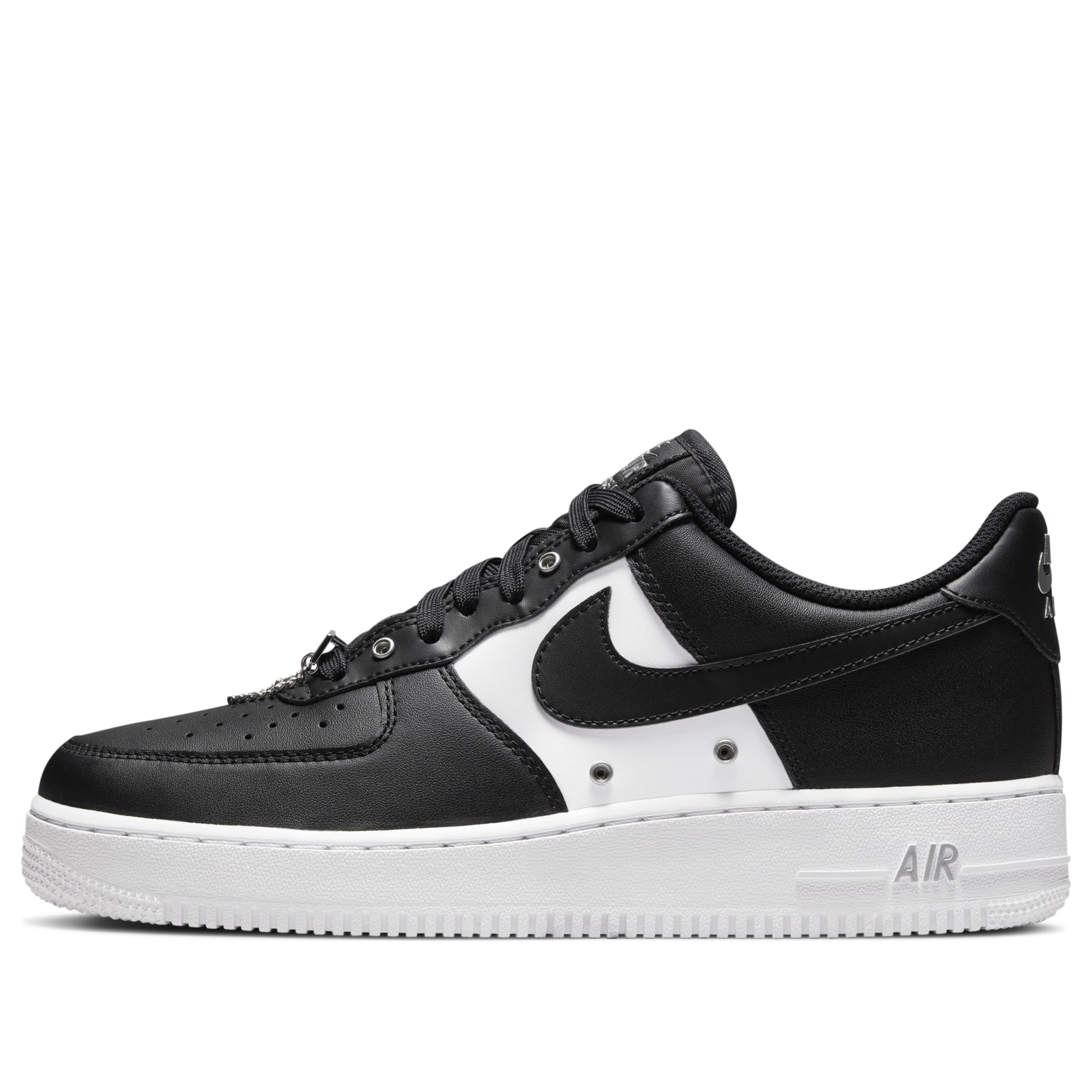 Nike Air Force 1 07 Premium Silver Chain - Black