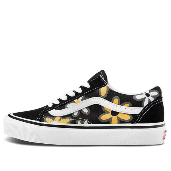 Vans Style 36 Retro Casual Skateboarding Shoes Unisex Black Printing Black Yellow White