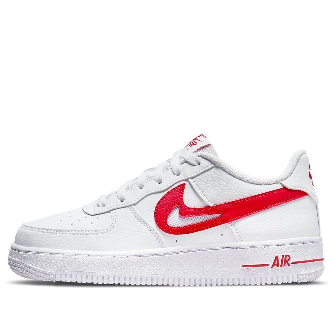 Nike Air Force 1 Low Cut-Out Swoosh - White University Red