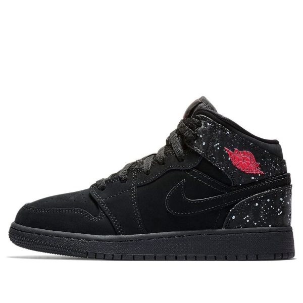 Air Jordan 1 Mid Black Rush Pink