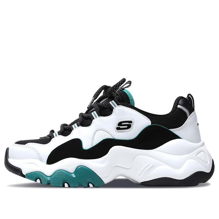 Skechers DLites 3.0 low running Shoes Black/White/Green