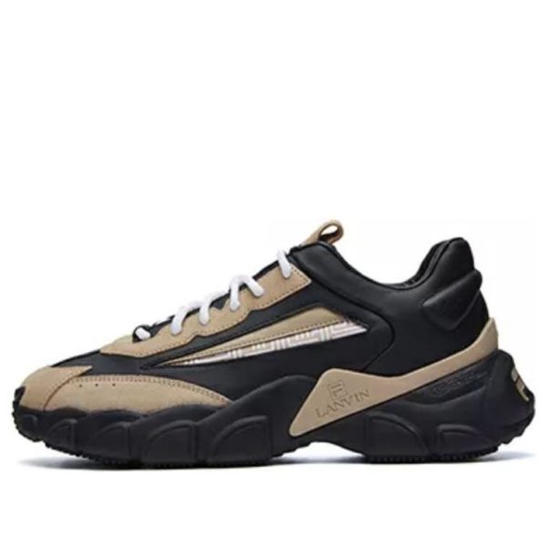 Lanvin x FILA Low-Top Running Shoes Black/Yellow