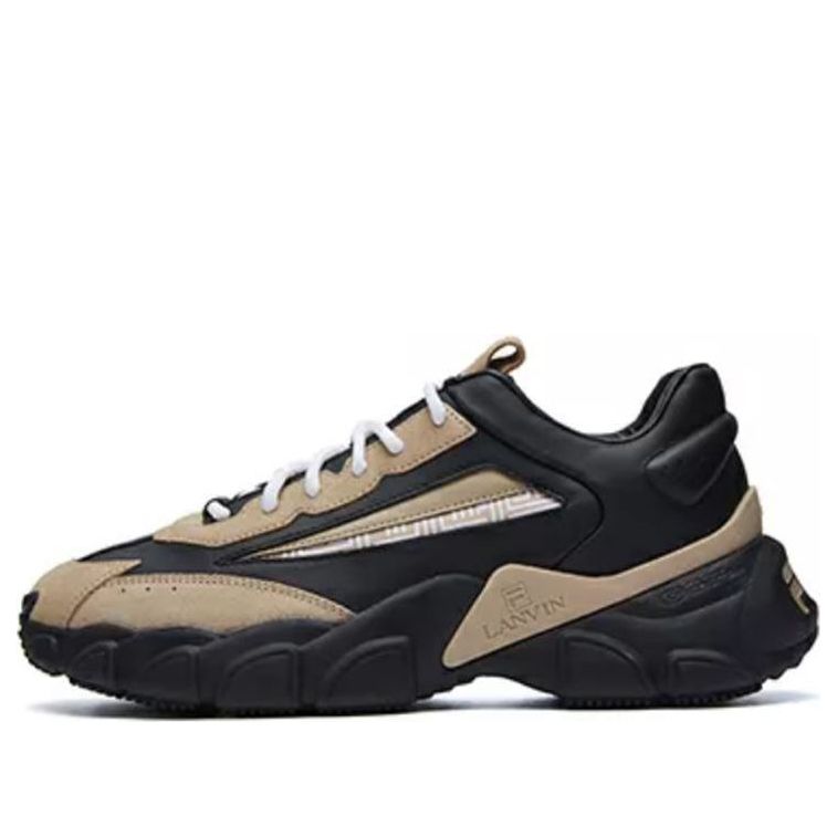 Lanvin x FILA Low-Top Running Shoes Black/Yellow