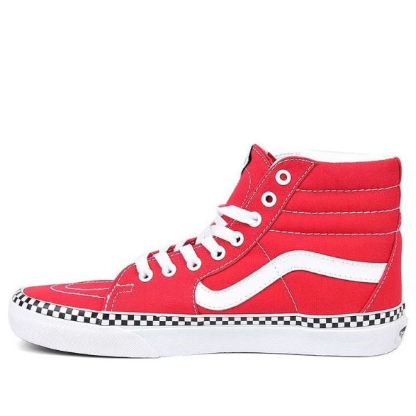 Vans SK8-HI Check Foxing - Racing Red