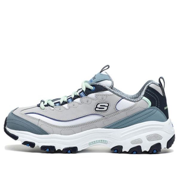 Skechers D Lites 1.0 Low Running Shoes Grey/Blue