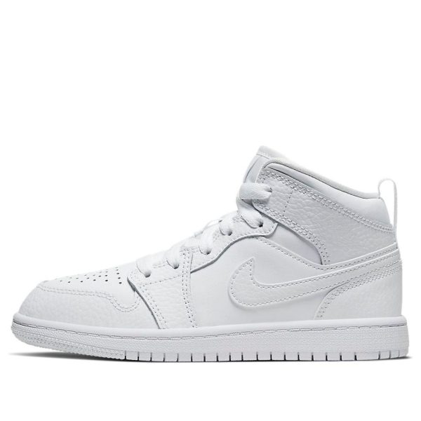 Air Jordan 1 Mid Triple White 2021