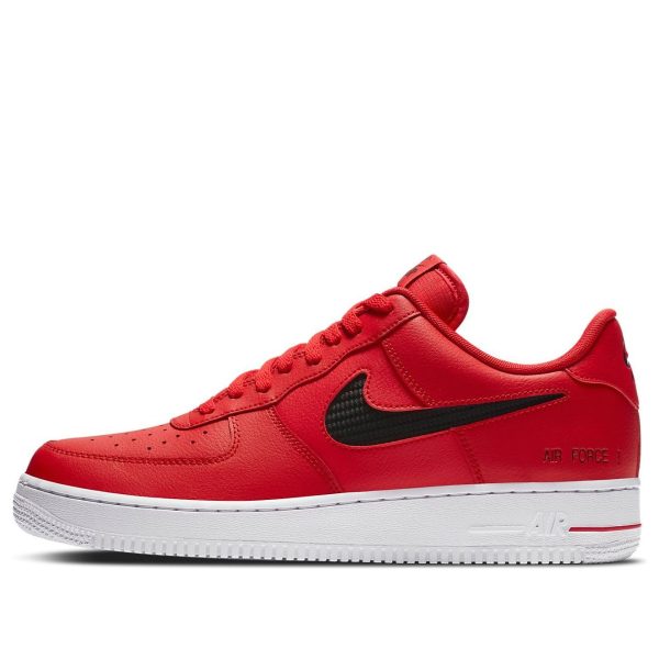 Nike Air Force 1 07 LV8 Cut Out Swoosh - University Red