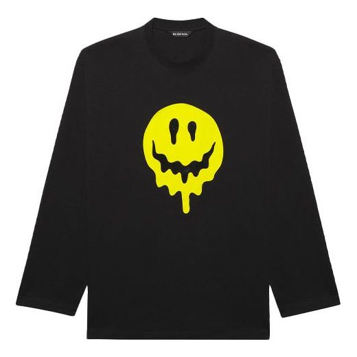 Balenciaga Unisex SS21 Printing Round-neck Swea Black