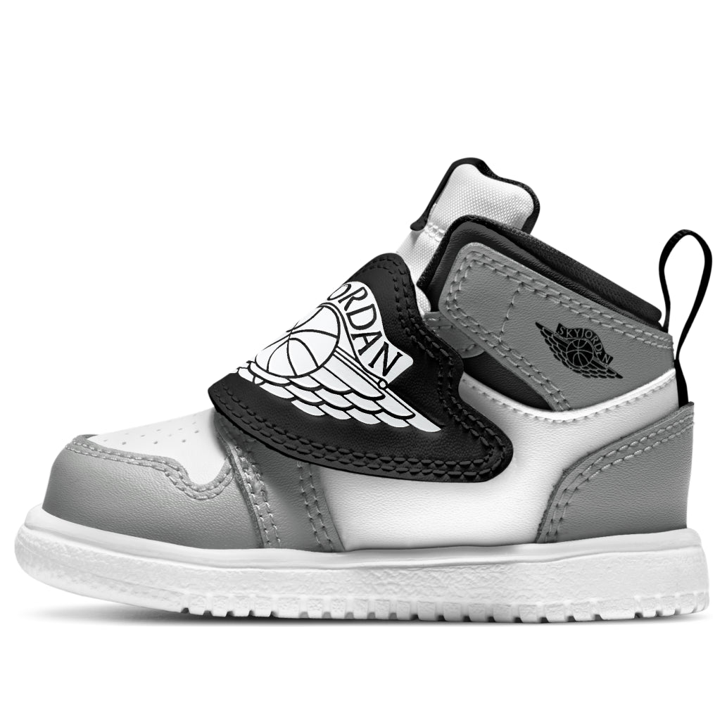 Air Jordan 1 Sky logo White Black Grey