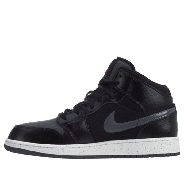 Air Jordan 1 Mid Premium Black Dark Grey