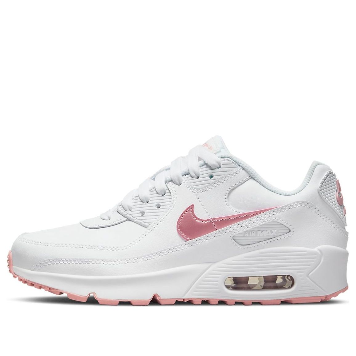 Nike Air Max 90 Leather White Pink Glaze