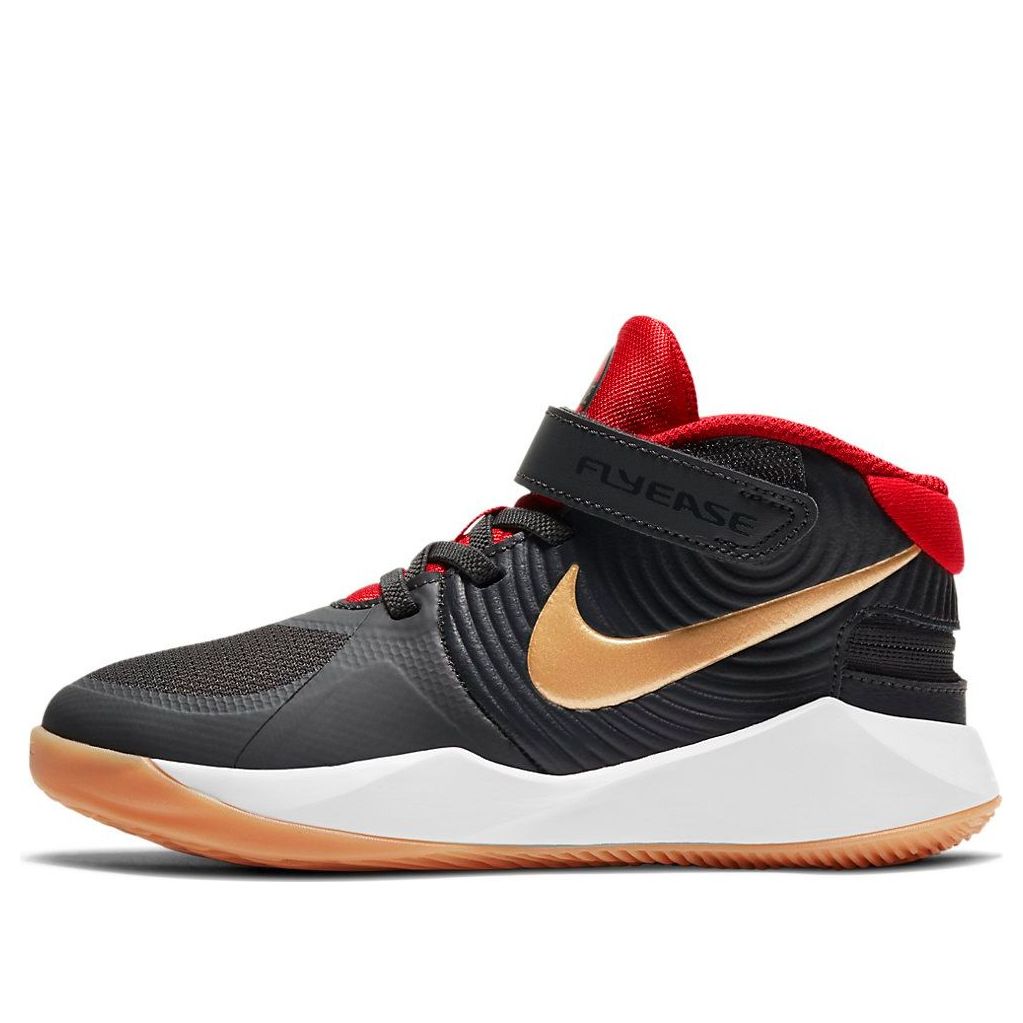 Nike Team Hustle D 9 FlyEase Black Red Gold